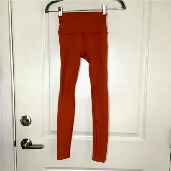 Alphalete Halo Burnt Orange Autumn High Rise Seamless Tight Leggings - Picture 3 of 8